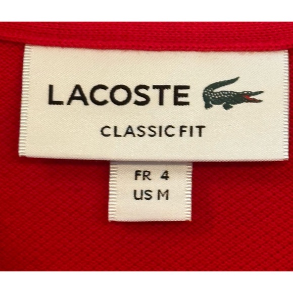 Lacoste Classic Pique Short Sleeve Polo Shirt. Size Medium. NWOT. - Picture 4 of 6